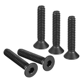Unifizz #4-40 x 5/8" Flat Head Socket Cap Screws 10.9 Grade Carbon Steel Countersunk Head Allen Head Bolts Fully Threaded Black Oxide Fasteners 20Pcs