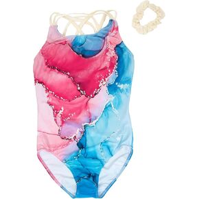 Destira Gymnastics Leotard for Girls With Crisscross Straps, Super-Soft Athletic Wear, Great for Dance, Yoga, Cheer and More