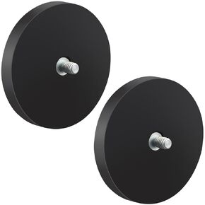 Strong Rubber Coated Magnets with 1/4-20 Male Threaded Stud, 2Pack Anti-Scratch Neodymium Magnets, Heavy Duty Rare Earth Magnet Mounting Base for Camera Light Bar Mirror Iron Tools Equipment