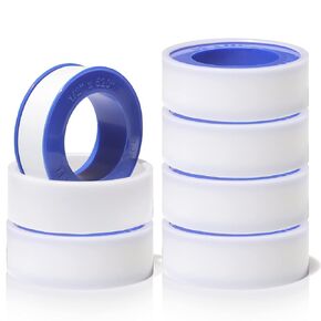 6 Rolls Teflon Tape,Thicker for Plumbers Tape(1/2 Inch X 520 Inches),PTFE Tape for Sealing Tape,Plumbing Tape,Sealant Tape,Thread Seal Tape for Shower Head,Water Pipe,Prevent Leakage.