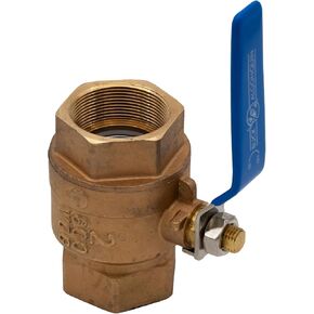 Buck Algonquin | 2" Low Profile Bronze Full Flow Ball Valve with Stainless Steel Vinyl-Coated Handle | MPN: 00BBV200LP | Hydrasearch
