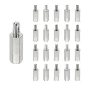 PATIKIL 20pcs M3 12+6mm Hex Standoff Spacer, Male to Female Stainless Steel Threaded Standoff Spacer Hexagonal Spacers Standoffs for PC PCB Motherboard