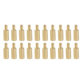 YOKIVE 20 Pcs M2 Standoff Screws, Brass Hex PCB Standoffs, Keep Height Consistent, Great for Motherboard (Gold Tone, 7mm+3mm)