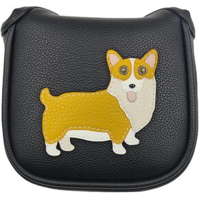 Corgi PU Leather Golf Club Mallet Putter Covers Protector