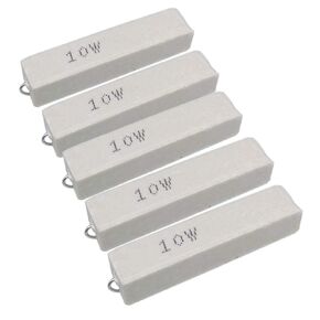 5pcs 220 ohm 220RΩJ 10 watt Axial Ceramic Cement Power Resistor 10W