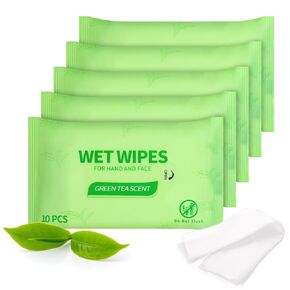 Tea Wet Wipes Bulk for Homeless, Clean Face Hands Quickly, Green Tea Wet Wipes Bulk for Homeless, Perfect for Hiking Camping Travel Outdoor (50)