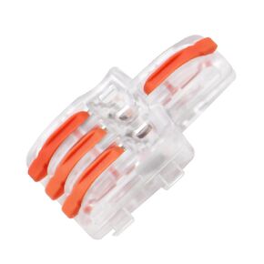 4-Wire Lever Nuts Conductor Compact Splicing Connectors,1 in 3 Out 14 Pcs in Box Electrical Connectors with Orange Handle,Lever Nut Wire Connectors