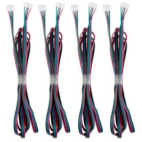 PIYANYO-1.5m( 59 ") محرك متدرج سلك توصيل للكابل XH2.54 4-pin إلى 6-pin محطة موتور سلك للطابعات ثلاثية الأبعاد 4 قطعة
