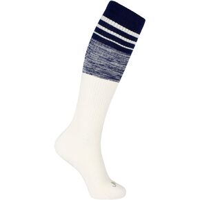 ja vie JAVIE 73% Merino Wool Stripe Sport Compression Socks Ultra Soft Knee High Seamless Toe for Women & Men (15-20mmHg)