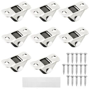 DZS ELEC 8PCS Mini Casters 1/2 inch Brown Rubber Directional Casters Adhesive Unidirectional Hidden Furniture Coffee Machine Tray Casters with Steel Top Plate Rolling Small Wheels for Appliances