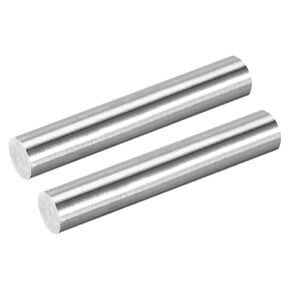 uxcell 2Pcs 304 Stainless Steel Rods, 14mm x 102mm Metal Solid Shaft Round Rod Lathe Bar Stock for Model Plane Cars Ship DIY Craft Metal Working