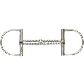 CENTAUR Double Twisted Wire Pony King Dee Snaffle Bit, Size 4-3/4