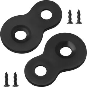 Hordion 40pcs Figure 8 Fastener Table Top Fasteners, Heavy Duty Desk Top Fastener Clip Tabletop Connector Bracket, Black