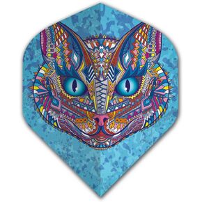 US Darts 5 Sets (15 Flights) Psychedelic, Ornate, Magical Cat Standard Dart Flights - 75 Micron