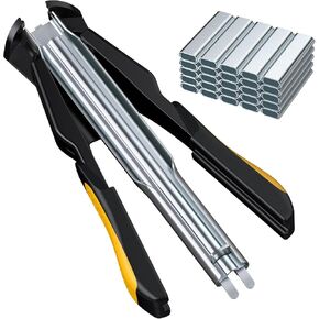 Kamtop Hog Ring Pliers Kit with 2500 Pcs Galvanised Fence Rings, Fencing Nailer Plier for Pet Cages, Bagging, DIY Project, Car