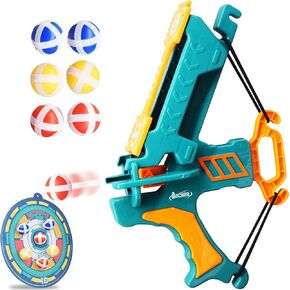 ArtCreativity Bow and Arrow Toy for Kids 6-8, Kids Darts Board Set, Velcro Dart Board with Balls for Kids - Outdoor and Indoor Sports Games for Kids, Christmas, Birthday Gift in Colorful Gift Box