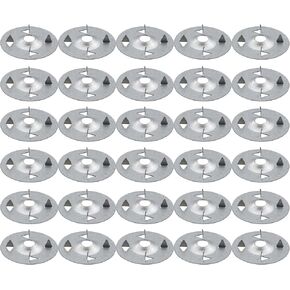 100pcs 1-1/8- Inch Foam Board Fastener Washers Insulation Nail Spacers Gypsum Board Adhesive Tabs Butterfly Backsplash Locking Tabs