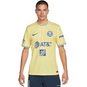 Nike Club America 2022-2023 Men's Home Stadium Jersey, Official License, Lemon Chiffon, Small (S)