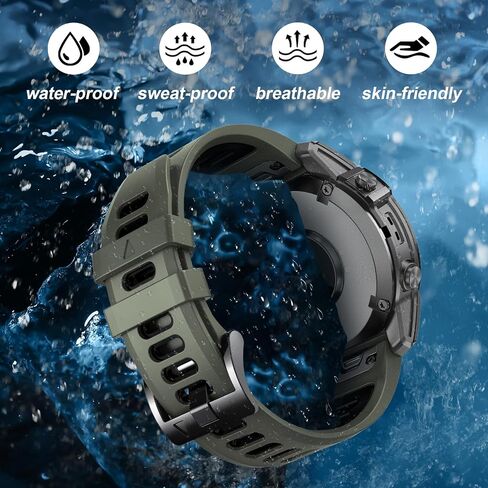 EZMVZKU 22mm Quickfit Sport Band for Garmin Fenix E/Fenix 8 47mm/Fenix 7/7 Pro/6/6 Pro/5/5 Plus,Silicone Watchband Strap for Forerunner 965 955 945/Approach S70 S62/MARQ Adventurer (Gen 2) in Saudi Arabia