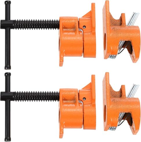 Harfington 2PCS Clamp Thipture 1/2 "Black Pipe Steel Clamp Clamp Wood Gluing Pipe Clamp Tool Tool Arm Wordworking Tool for Glating and Prilling in Kuwait