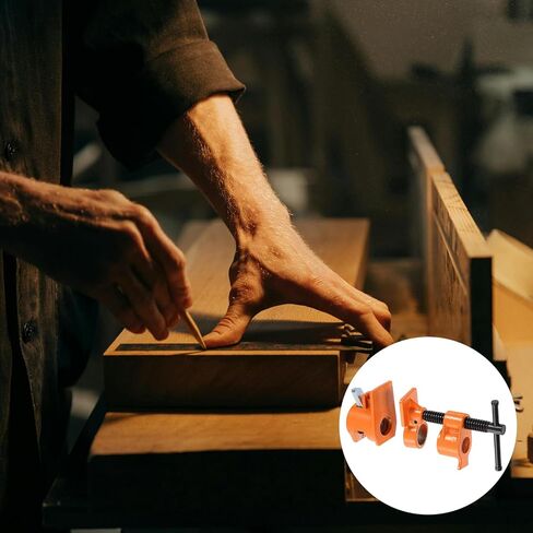 Harfington 2PCS Clamp Thipture 1/2 "Black Pipe Steel Clamp Clamp Wood Gluing Pipe Clamp Tool Tool Arm Wordworking Tool for Glating and Prilling in Kuwait