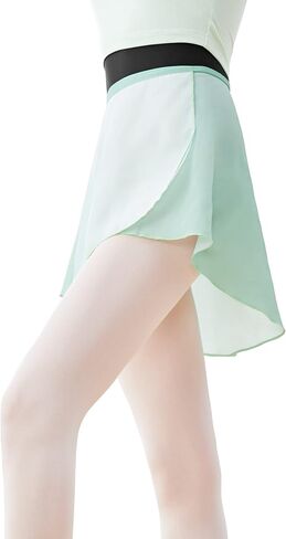 Daydance Women Ballet Skirts Chiffon Dance Wrap Skirts for Adult Fading Color in Kuwait