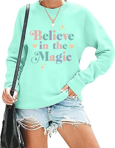 ALUS Womens Sweatshsirts Casual Winter Crewneck Hoodies Tops in Saudi Arabia