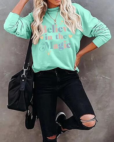 ALUS Womens Sweatshsirts Casual Winter Crewneck Hoodies Tops in Saudi Arabia