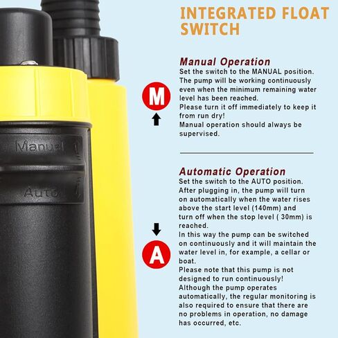 110 فولت 1/2HP 2200GPH فائدة خواصة الصرف الصحي الكهربائية صرف مياه الصرف الصحي نظيفة/نقل المياه القذرة مضخة الحوض مع بنيت في التبديل/إيقاف التشغيل التلقائي in Kuwait