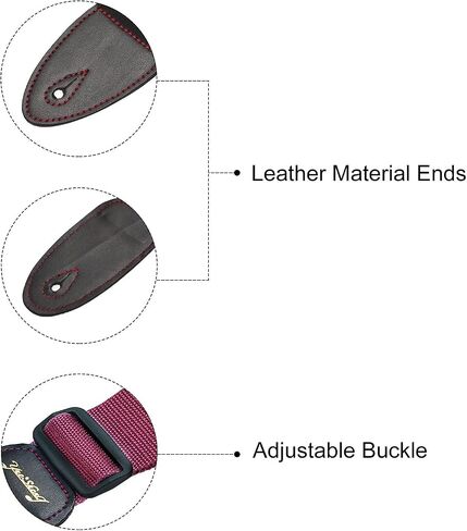 MECCANIXITY Guitar Shoulder Straps Belts Guitar Adjustable Straps, for Guitar Bass Ukulele in Saudi Arabia