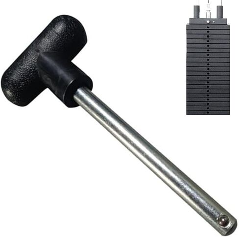 استبدال دبوس مكدس الوزن، دبوس آلة الوزن بمقبض T، دبوس الشد 3/8 قطر 5-1/2 بوصة، مساحة قفل عالمية، دبوس محدد كومة الوزن لمعدات التمارين الرياضية المنزلية in Kuwait