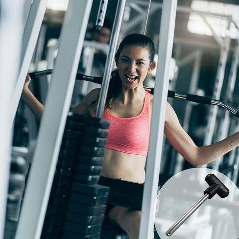 استبدال دبوس مكدس الوزن، دبوس آلة الوزن بمقبض T، دبوس الشد 3/8 قطر 5-1/2 بوصة، مساحة قفل عالمية، دبوس محدد كومة الوزن لمعدات التمارين الرياضية المنزلية in Kuwait