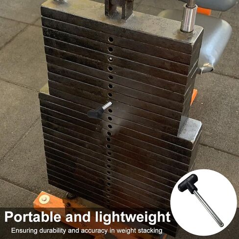 استبدال دبوس مكدس الوزن، دبوس آلة الوزن بمقبض T، دبوس الشد 3/8 قطر 5-1/2 بوصة، مساحة قفل عالمية، دبوس محدد كومة الوزن لمعدات التمارين الرياضية المنزلية in Kuwait