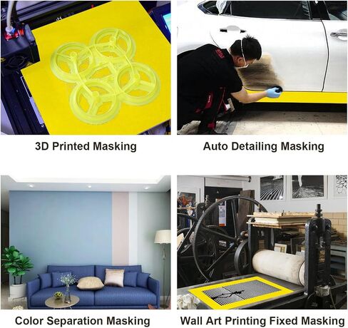 BOMEI PACK Wide Painters Tape, Yellow Painting Tape 6 Inches x 55 Yards, 3D Printing Tape, Wide Masking Tape for Painting, Craft Art, Label, Packing, Office, School, Home (6'' x 55 Yards) in Saudi Arabia