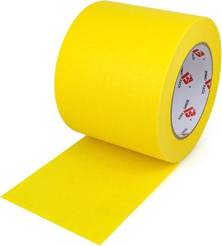 BOMEI PACK Wide Painters Tape, Yellow Painting Tape 6 Inches x 55 Yards, 3D Printing Tape, Wide Masking Tape for Painting, Craft Art, Label, Packing, Office, School, Home (6'' x 55 Yards) in Saudi Arabia