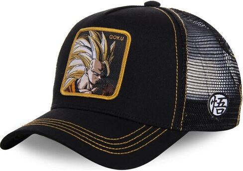 قبعة سائق الشاحنة الكرتونية للرجال قبعة Snapback للنساء البالغات للجنسين مقاس واحد قابل للتعديل (أسود جوكو) in Saudi Arabia