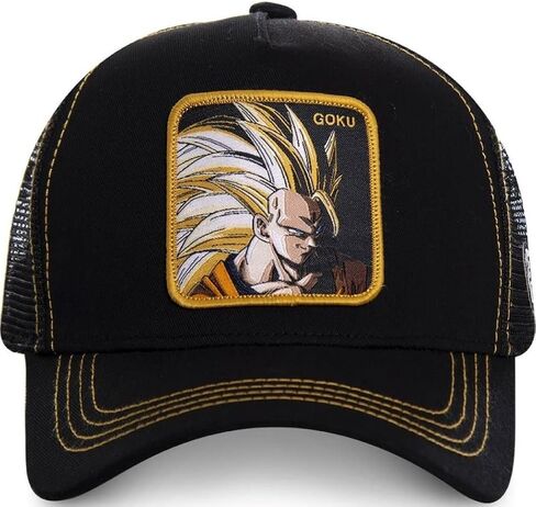 قبعة سائق الشاحنة الكرتونية للرجال قبعة Snapback للنساء البالغات للجنسين مقاس واحد قابل للتعديل (أسود جوكو) in Saudi Arabia