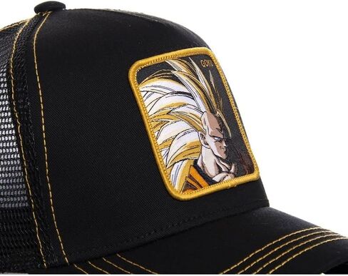 قبعة سائق الشاحنة الكرتونية للرجال قبعة Snapback للنساء البالغات للجنسين مقاس واحد قابل للتعديل (أسود جوكو) in Saudi Arabia