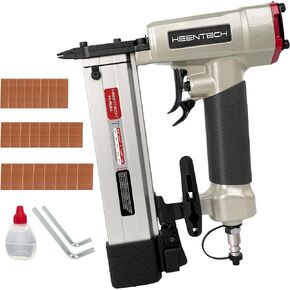 KEENTECH Pneumatic Pin Nailer 23 Gauge, Pin Nail Gun with 2160pcs 1/2" to 1-3/8" Pin Nails, Headless Air Micro Pinner with Dual Safety Trigger for Cabinets, Interior Decoration, Windows, Crafts