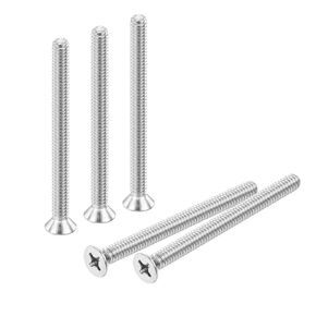 uxcell 15 pcs 1/4 inches-20x3-1/2 inches Machine Screw Phillips Pan Cross Head Screw Fasteners Bolts 304 Stainless Steel Silver for Wall Socket,House Repairs