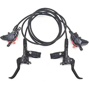 M6100 Hydraulic Brakes Compatible with Shimano Hydraulic Disc Brakes Set Left Front 900mm Right Rear 1600mm Double-piston Mountain Bikes Aluminum Disc Brake