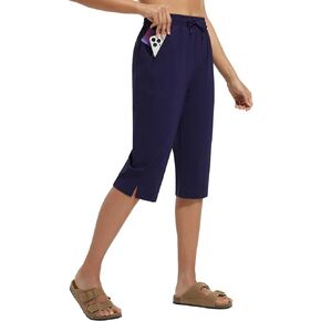 BALEAF Women's Quick Dry Swim Pants 15" Long Swim Capris UPF50+ Swimming Board Shorts with Liner and Pockets