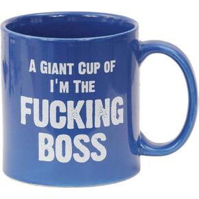 Island Dogs Attitude Mug A Giant Cup of I'm The Fcking Boss, 22 Ounce
