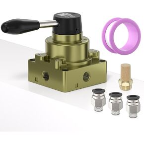 HV-02 4 holes and 2 positions control valve pneumatic valveHand valveHand pulled valveHand push valveMechanical valve