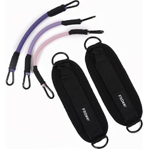 نطاقات مقاومة التروس FITGEAR مع أصفاد الكاحل القابلة للتعديل للأرجل ، المؤخرة ، تدريب الغلوت ، اليوغا ، بيلاتيس ، رفع الأثقال