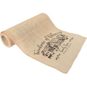 Burlap Table Runners,Farmhouse Table Runner,Coffee Table Runner for Living Room,Natural Rustic Woven Tan Table Runner ,Roll of Burlap,Jute Table Runner 72 Inches Long