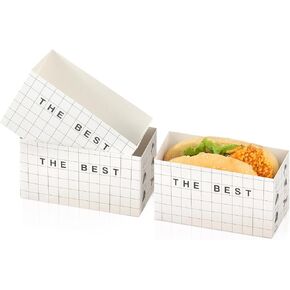 50 Pack Sandwich Take Out Boxes Paper Sandwich Boxes Take Out Food Containers Sandwich Packaging Boxes for Toast, Donuts, Sandwiches