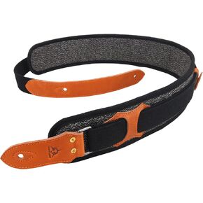 RAM'S LAND Leather Guitar Strap 3" Inch with Wide Adjustable Guitar Straps - Vintage Padded Women Guitar and Bass Strap