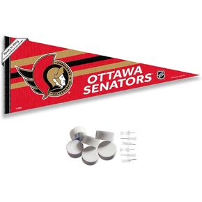 Ottawa Senators Pennant Flag and Wall Tack Pads Mounts