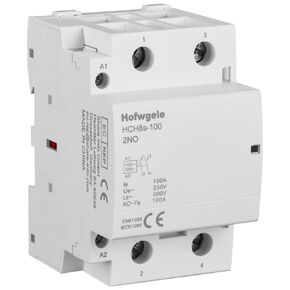 HCH8s-100 Household AC Contactor 100a AC 110-120V 2 Pole 2NO (Normally Open) 50/60 HZ DIN Rail Mount
